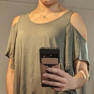 Express Off The Shoulder Scoop Neck T-Shirt